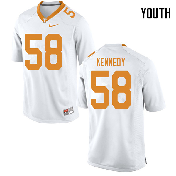 Youth #58 Brandon Kennedy Tennessee Volunteers College Football Jerseys Sale-White - Click Image to Close